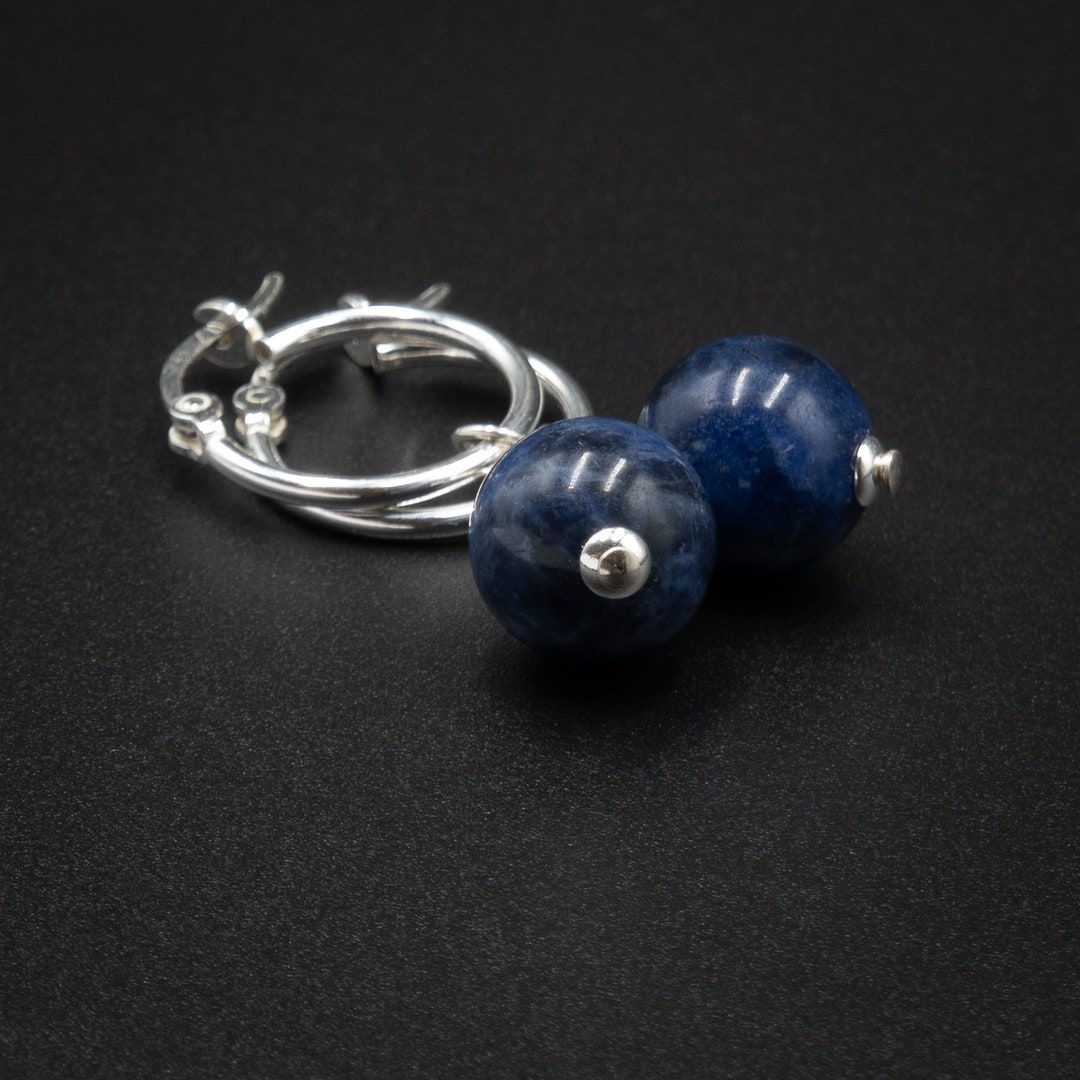 Sodalite Sterling Silver Earrings main image 1
