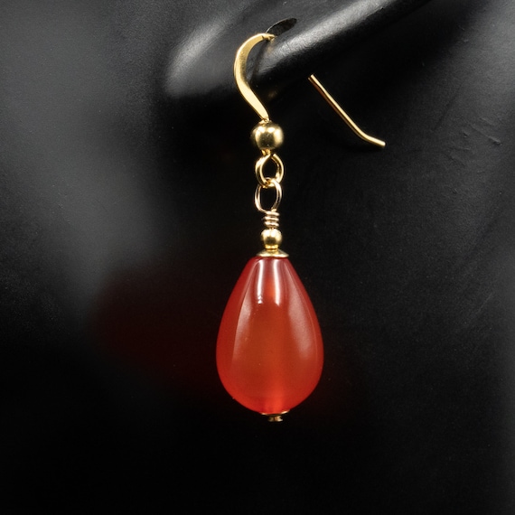 Carnelian earrings gold deals