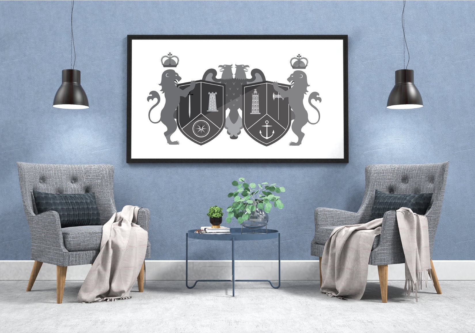 Custom Family Crest Coat of Arms Family Logo - Etsy