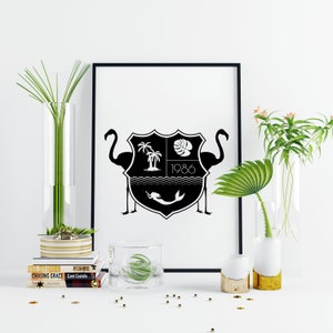 Personalized Family Crest & Coat of Arms – Custom Digital Download | Modern Heraldic Shield for Weddings, Anniversaries, Valentines Day