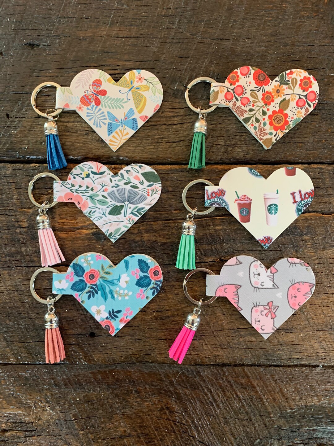 Heart Keychain Love, Sweetheart, Special Backpack Assorted Patterns - Etsy