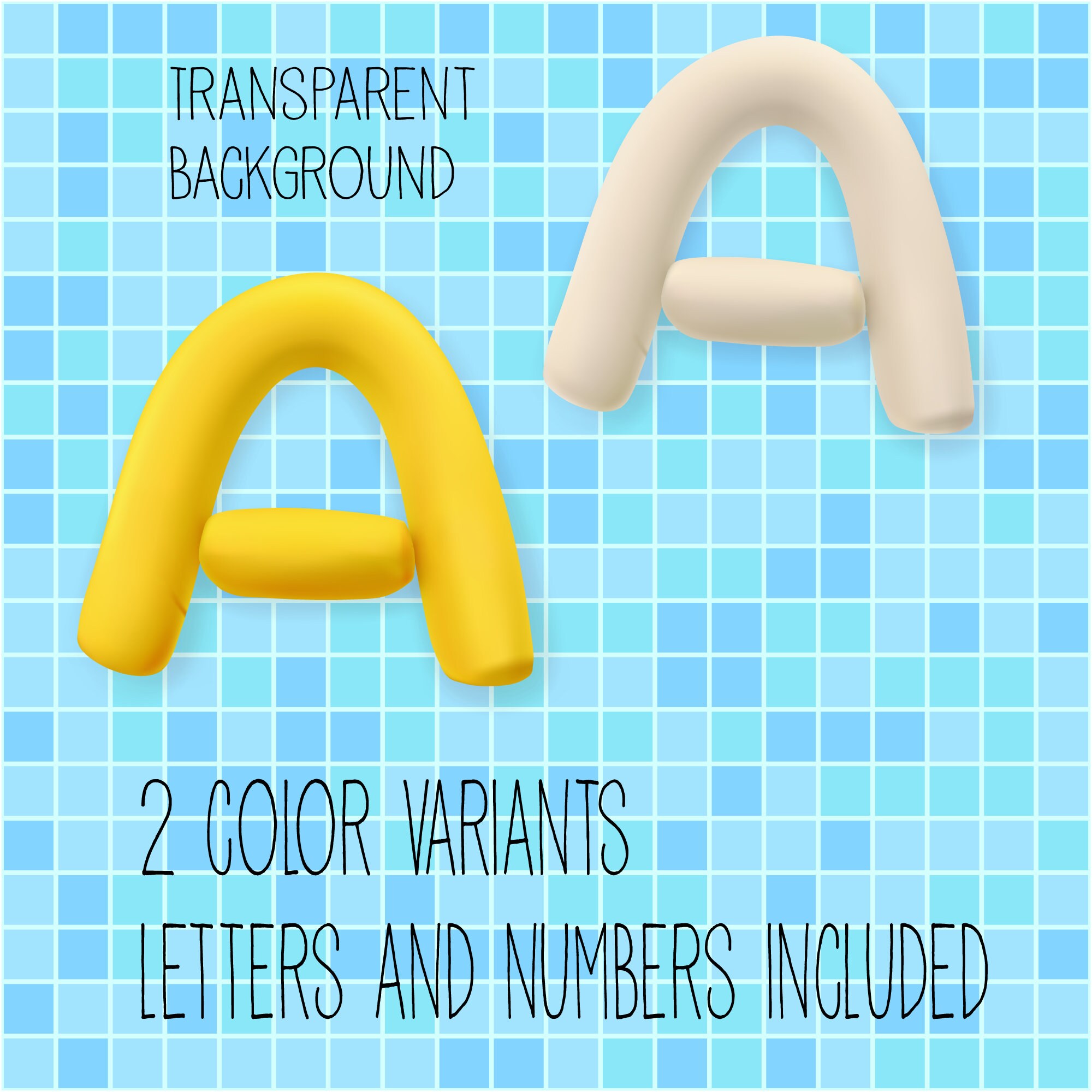 Summer clipart alphabet pool clipart float letters ideal | Etsy