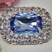 30mm Large Light Sapphire Blue Rhinestone Flatback Embellishments Crystal Embellishment for Headbands Hair bow flower centers 3 pcs 871045