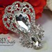Gorgeous Crystal Rhinestone Brooch - Wedding Cake Brooch Pin Accessories - Crystal Brooch Bouquet - Bridal Brooch Sash Pin 65mm 942198