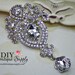 Large Wedding Brooch Rhinestone Brooch Pin - Wedding Jewelry Bridal Accessories Crystal Brooch Bouquet - Bridal Brooch Sash Pin 95mm 533198