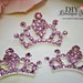 Super Bright Pink Crystal Rhinestone Crown Flatback Flat Back Princess Embellishment Baby Headbands Supplies flower centers 30mm 663053