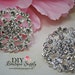 2 pcs Rhinestone Brooch Crystal Brooches Embellishment for Brooch Bouquet Crystal Wedding Bridal Accessories 32mm 863092