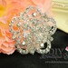 Rhinestone Brooch Embellishment Crystal Wedding Supply Brooch Bouquet Bridal Wedding Accessories Button Flatback Large 60mm 001205