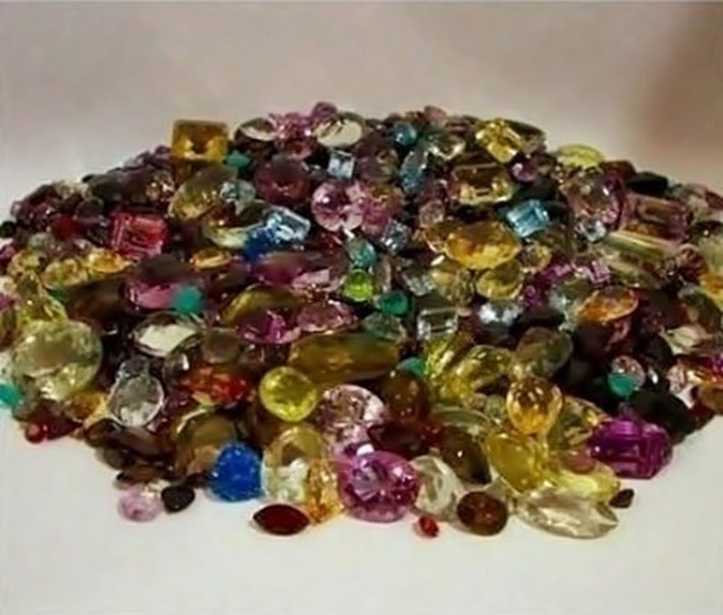 100 Carats Mixed Loose Gemstones Natural Gemstones Mix Mixed Etsy