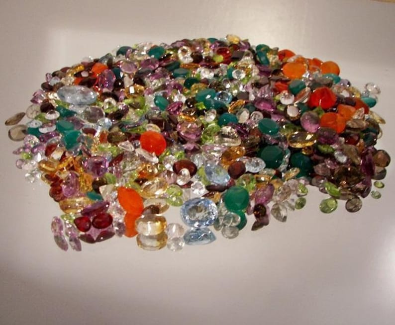 100 Carats Mixed Loose Gemstones Natural Gemstones Mix Mixed Etsy