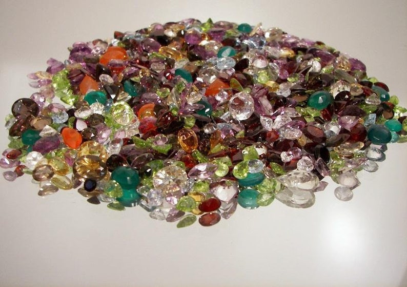 100 Carats Mixed Loose Gemstones Natural Gemstones Mix Mixed Etsy