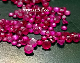 Ruby gemstones natural Loose round rubies 1+ Carat gemstone Gem Lot Loose Natural ruby rubies round Gemstones gems round ruby ruby gemstones