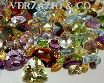 Gemstone Gem loose natural gemstones 100+ Carat mix mixed gem stone lot loose natural mixed gemstones gems Natural loose mixed gemstone mix