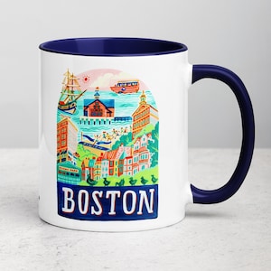 Boston Coffee Mug. Boston Cup. Boston Souvenir Gift. Massachusetts Mug. Massachusetts Coffee Cup