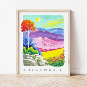 Shenandoah Print. Shenandoah National Park. National Park Poster. Travel Print. National Park Gift. National Park Poster. Travel Gift.