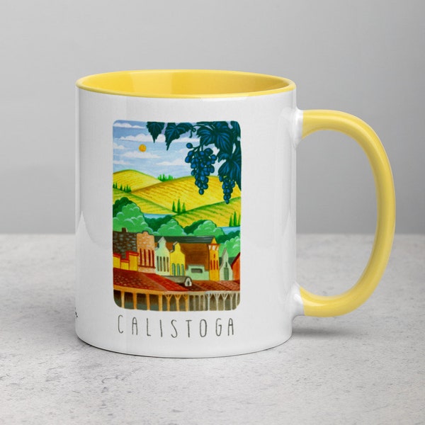 Calistoga Coffee Mug. Calistoga Winery. Wine Lover Gift. Winery Art. California Wine Gift. Wine Country. Wine Mug. Coffee Lover Gift