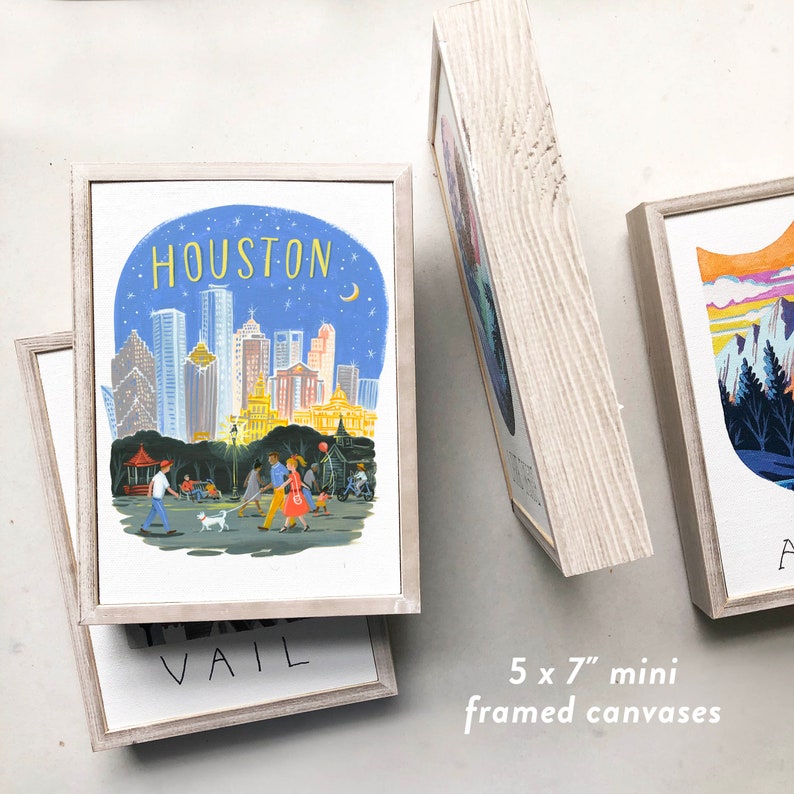 Houston Texas Art Print. Houston City Poster. Houston Travel Etsy