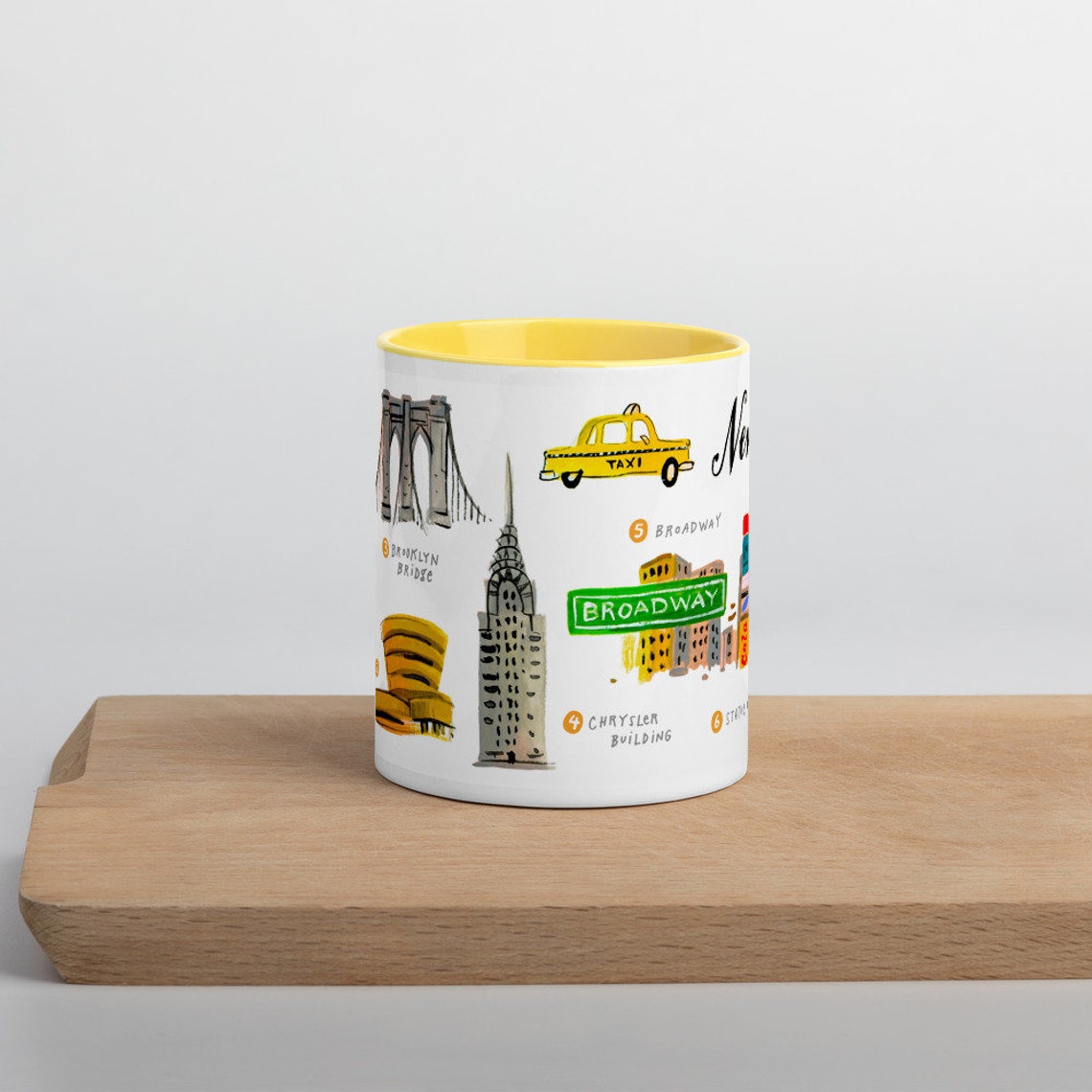 Premium AI Image | colorful mugs from the new york city