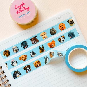 Juego de 18 rollos de cinta adhesiva decorativa Kawaii Animal Washi Tape  linda cinta Washi con adorno de perro, conejito gato, cintas de