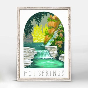 Hot Springs National Park Art Print. Hot Springs Arkansas. National Park Map Art. Travel Print. National Park Gift. National Park Poster.