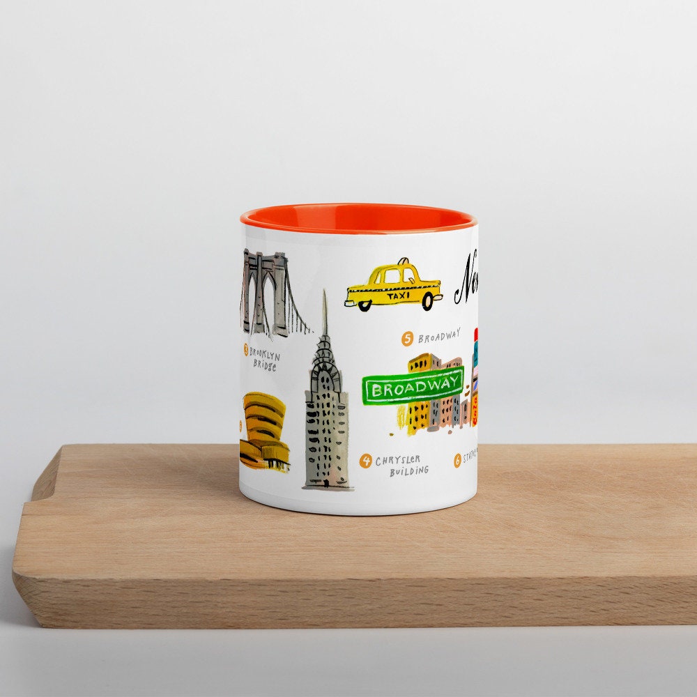 Discover New York Coffee Mug, NY Mug, New York City Coffee Cup, NY Gift, NY Coffee Lover