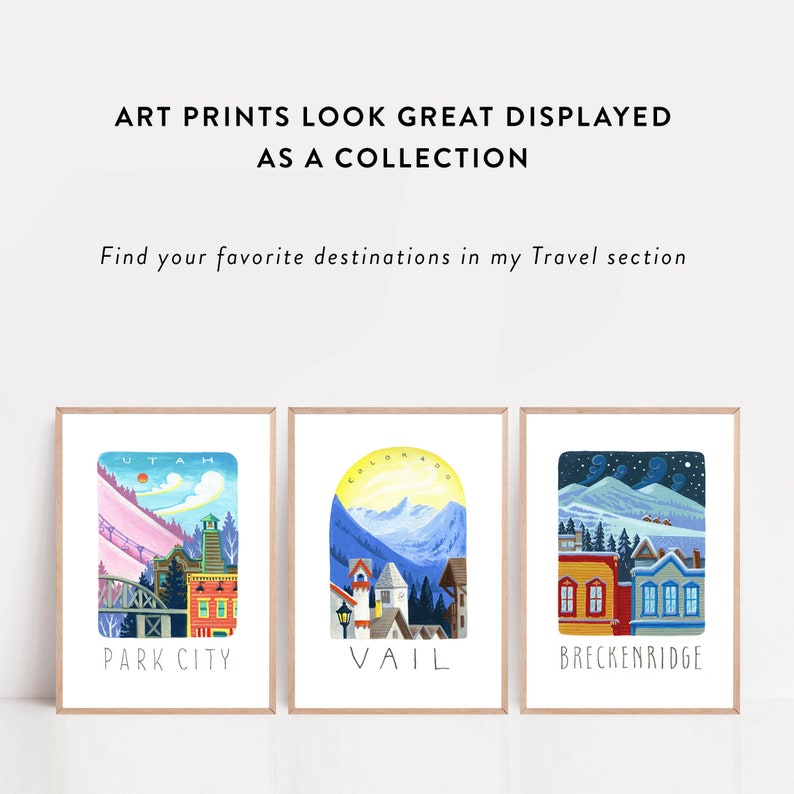 Breckenridge Ski Art Print. Breckenridge Poster. Breckenridge Etsy