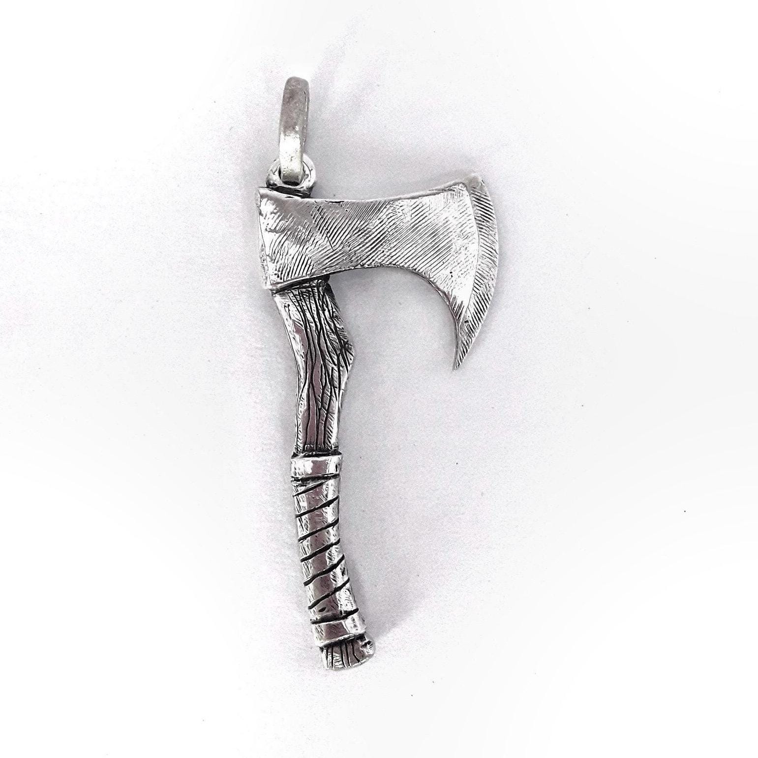 VIKING AXE PENDANT sterling silver, handmade, Ragnar's replica
