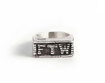 FTW, sé tú mismo, anillo FTW, anillo de plata, anillo de plata hecho a mano, joder el mundo, anillo de plata maciza