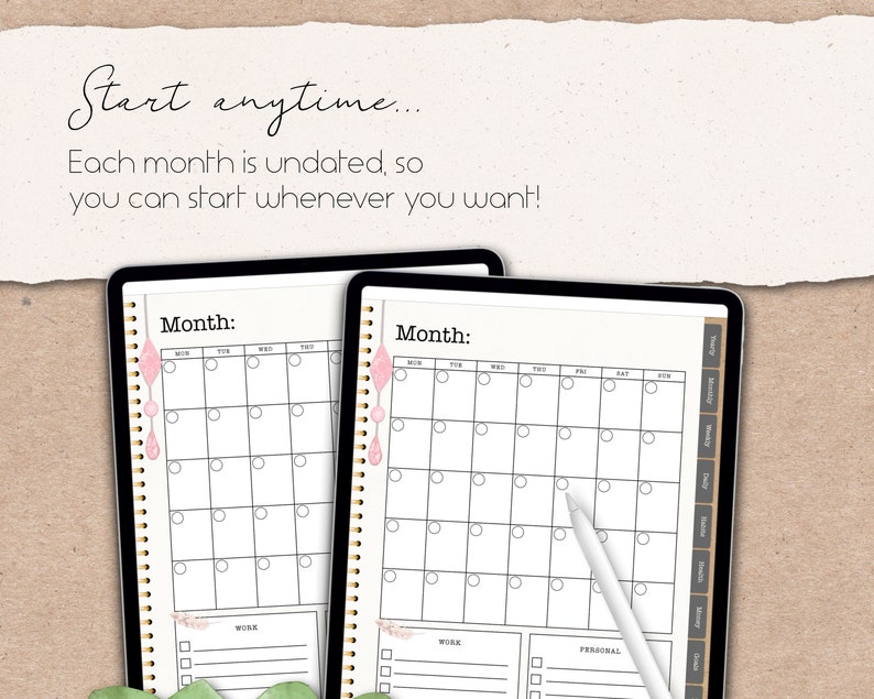 Digital Planner for Android Tablet iPad Pro Planner Digital Etsy