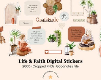 Christianity Digital Stickers, Sticker Book Goodnotes, Digital Boho Stickers, Functional Digital Stickers, Goodnotes Stickers, No AI Used