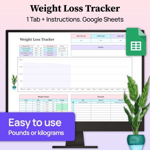 Gewichtsverliestracker Spreadsheet Google Spreadsheets, Gewichtsverliesplanner, Dagelijks Wekelijks weegschema, Gewichtsdagboek, Gewichtsverliestracker digitaal