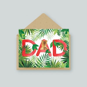 DAD Bear Card | Œuvre d’art originale | Aquarelle