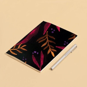 Night Fauna Pattern Illustrated Sketch Notebook - Notepad  | Original Artwork | Watercolour