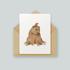 Vakantie Bear Card | Originele | Aquarel