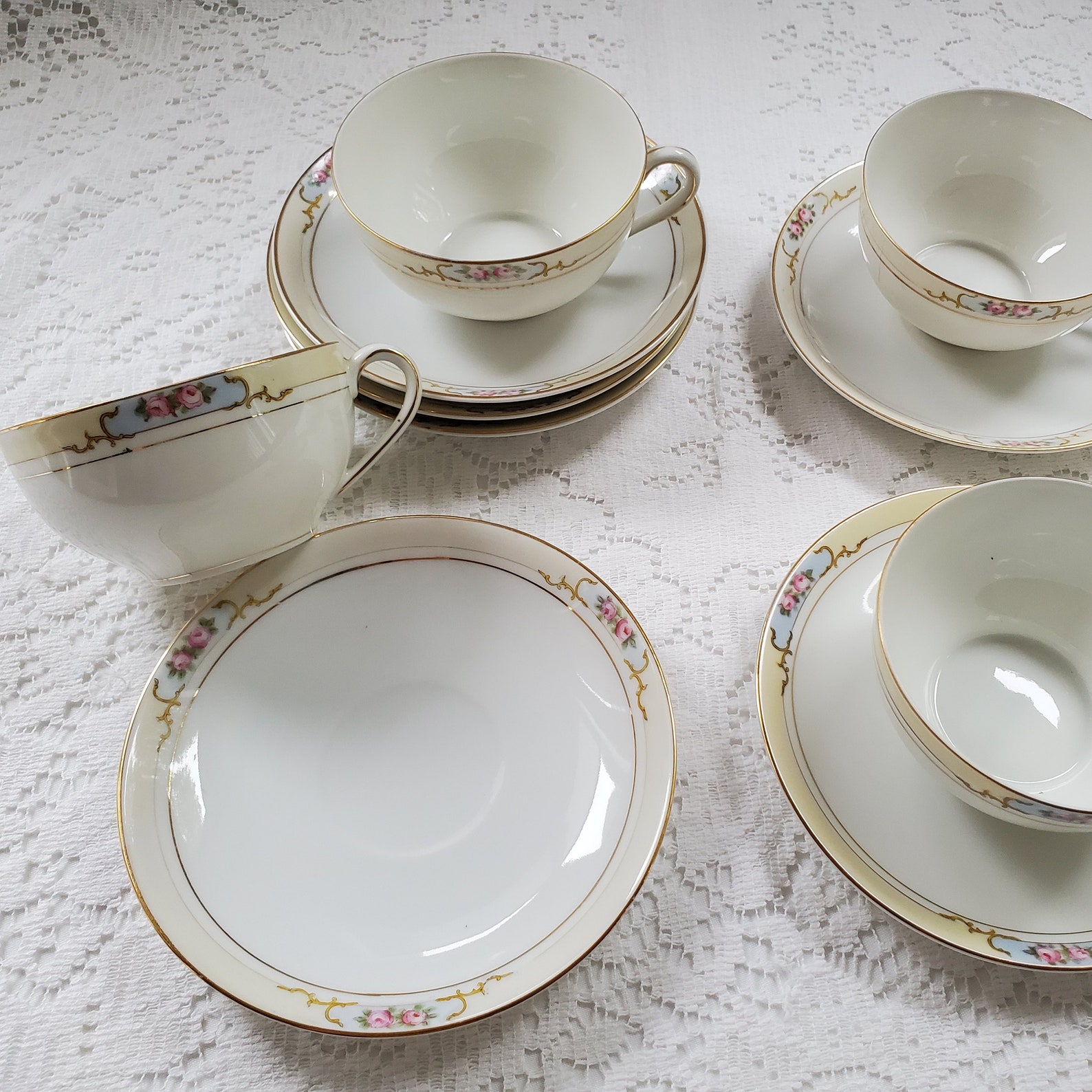 Noritake the Celtic Antique Vintage China Four Cups and Etsy