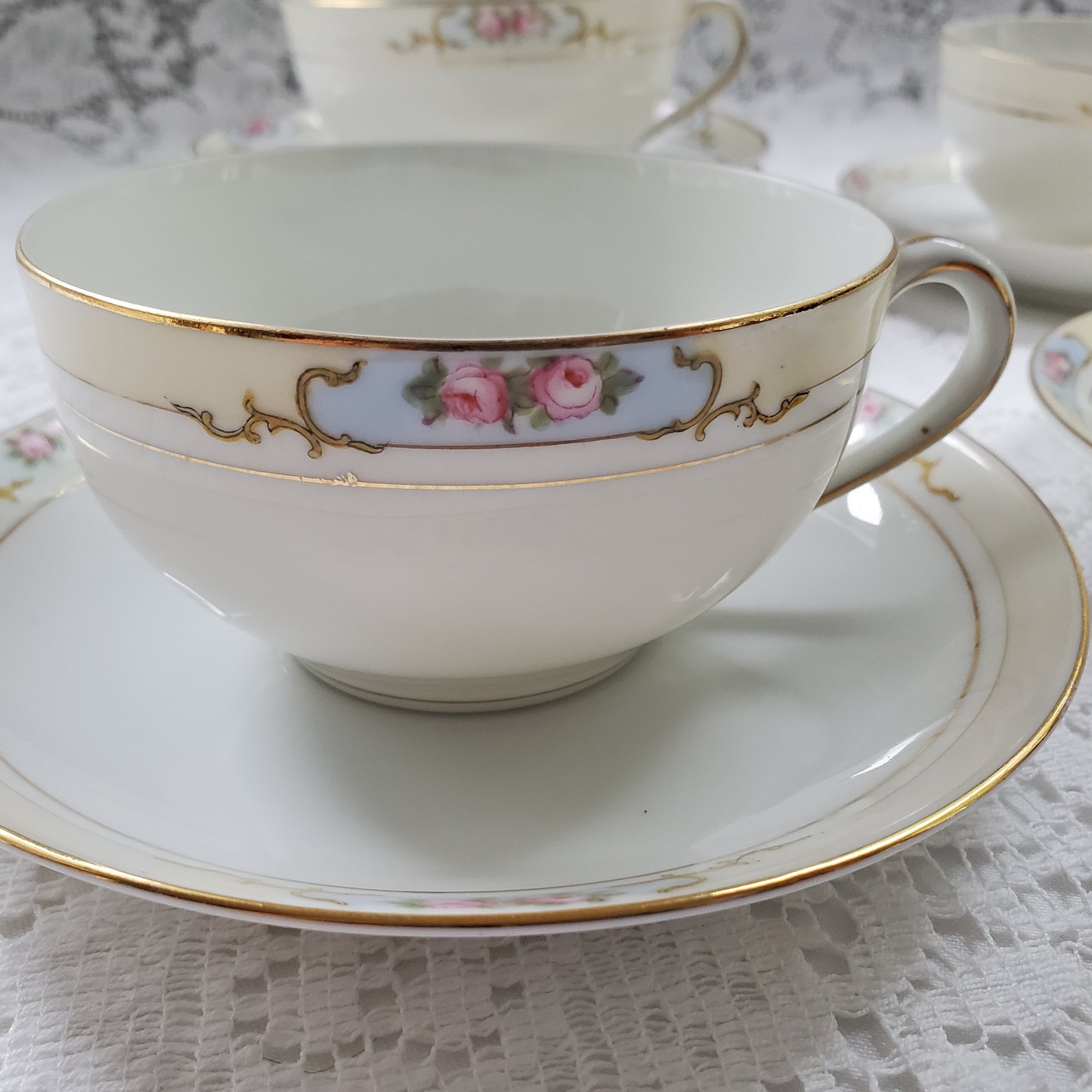 Noritake the Celtic Antique Vintage China Four Cups and Etsy