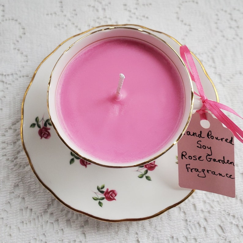 Teacup Scented Soy Candle in Vintage Colclough Bone China Etsy