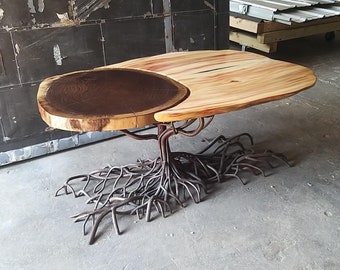 Walnut, Boxelder & Steel Coffee Table