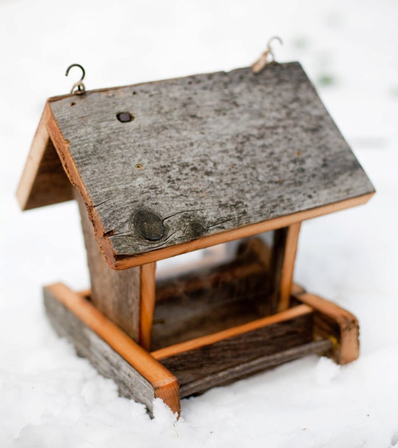 Barn Wood Bird Feeder Etsy