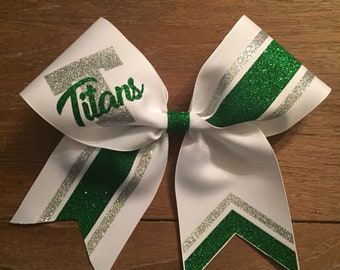 Cheer Bow Template: Stripes & Titans Icon, 3" (Printable PDF)