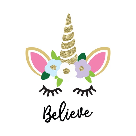 Unicorn svg, unicorn cut file, cute eyelashes svg,  cute flowers svg, unicorn pdf, unicorn eps