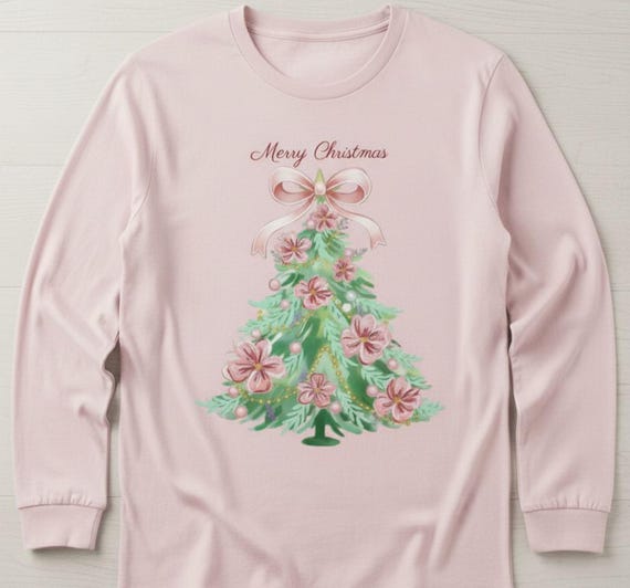 Watercolor Christmas Tree PNG: Coquette Clipart (Digital Download)