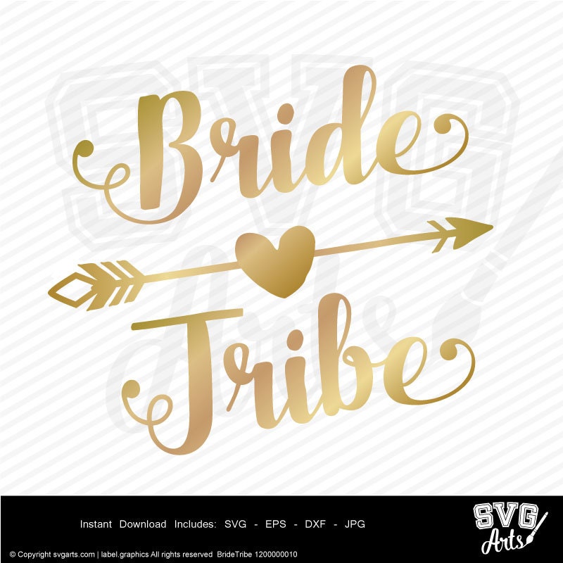 Bride Tribe Svg Bride Svg Maid Of Honor And Matron Of Honor Svg Bundle Included Are 4 Wedding Svg Dxf File Formats For Cutting Machines