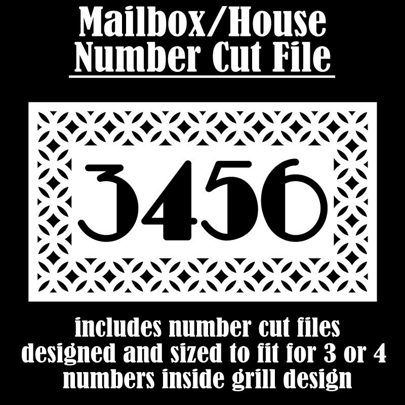 Mailbox Svg House Number Svg Decorative House Number Cut Files