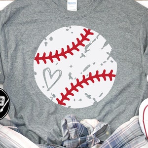 Baseball svg, distressed baseball svg, baseball Fan, heart baseball svg, eps, Baseball cut file, cute baseball design, cricut cutfile
