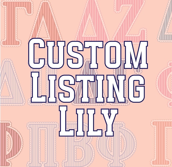 Custom for Lily