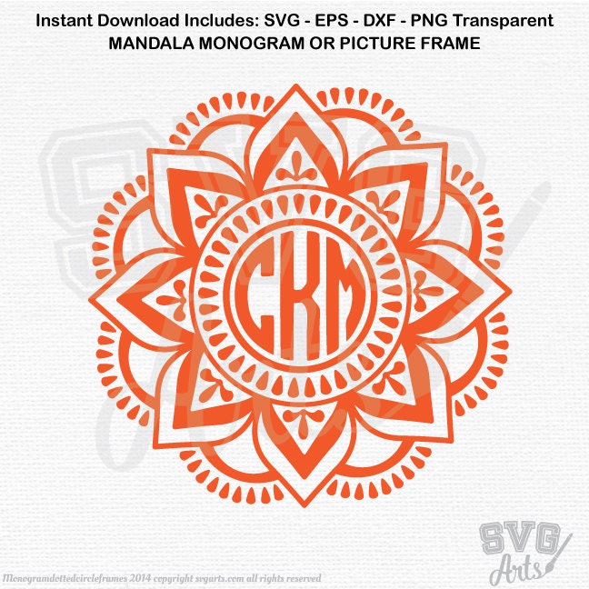 Download Mandala Svg Monogram Frame Monogram Mandala Border