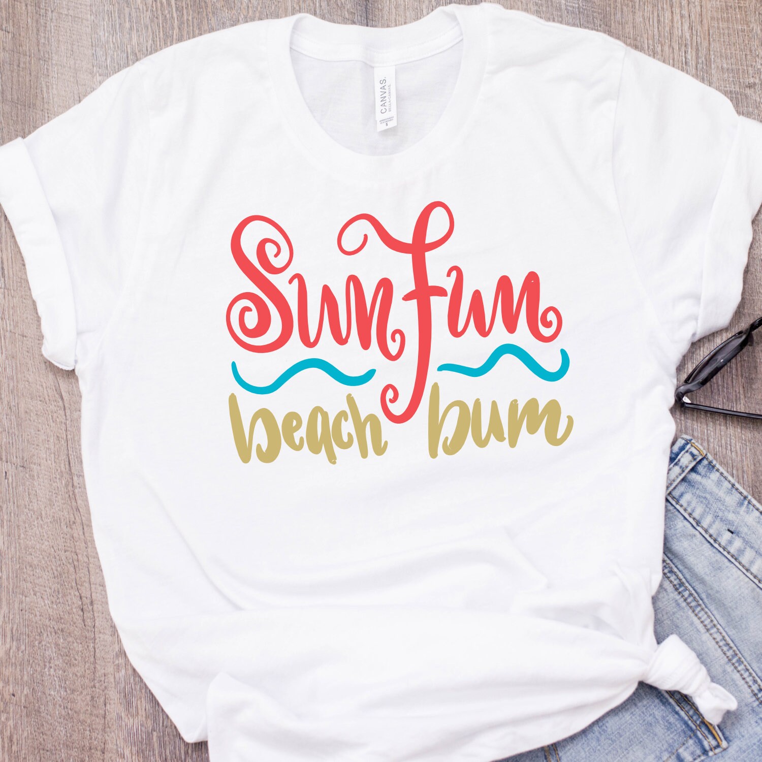 Download Summer SVG plus DXF file, Sun Fun Beach Bum summer T-shirt ...