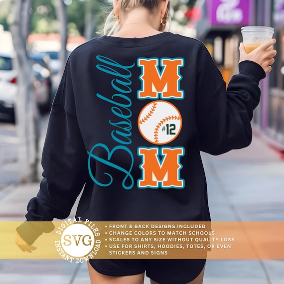 Baseball Mom SVG, Baseball Team Template Svg Png, Team Numbers, Svg Files for Cutting Machines, Team Shirts Svg, Baseball Logo Svg