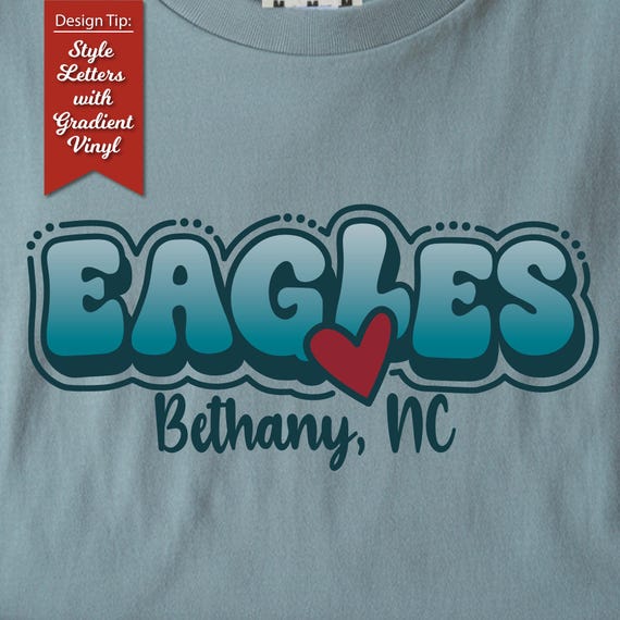 Eagles SVG, Dot Lettering, Custom Town Name